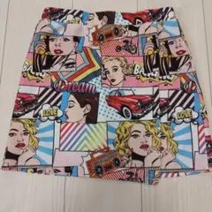 スカート　アメコミ風