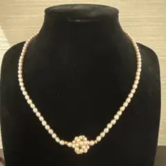 ピンクライスパールネックレス