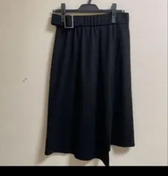 セオリーリュクス　スカート　ブラック　黒　ベルト　膝丈　スリット　38 秋冬