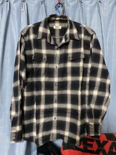 【10月まで出品】Ron Herman ロンハーマン　秋冬オンブレネルシャツ 23AW ロンハーマンオンブレチェックネルシャツカシミヤタッチL