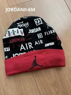 新品未使用　Jordan ニット帽 0-6M 黒/赤