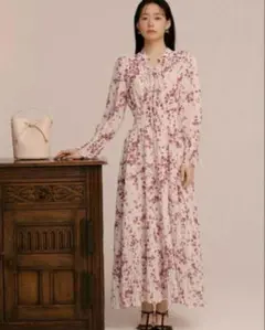 SNIDEL Sustainableプリーツプリントワンピース 2サイズ