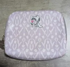 スヌーピー 　チューリップ柄　ポーチ　ラベンダー　　 ティッシュポーチ