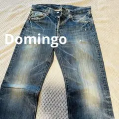 【Domingo】❣️ストレートデニム ダメージブルー フェード加工　フリーサイズ