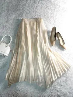 イエナ IENA 大人素敵スタイル☆ プリーツ イレヘム フレア スカート 38