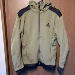 adidas フード付きナイロンジャケット M
