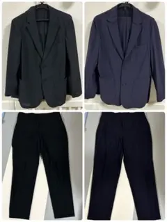 青木 AOKI パジャマスーツ 紺 黒 4点セット