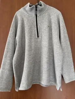 LACOSTE XL ハーフジップニットセーター グレー　ユニセックス