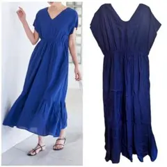 新品♥ストロベリーフィールズ◆パウダーサテンティアードワンピース◆洗える　ロング 新品♥ストロベリーフィールズ◇パウダーサテンティアードワンピース