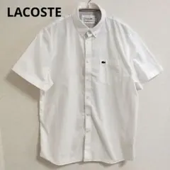 【LACOSTE】 ホワイト 半袖シャツ/L