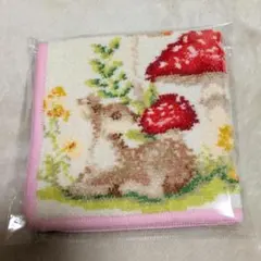 【未使用】フェイラーハンカチ　ウサギときのこ