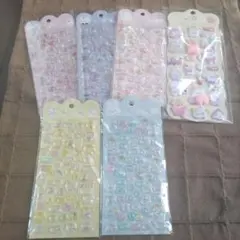 新品 ヌヌ 3D立体シール 5種類&ヌヌぷにょぷにょシール1種類 6枚セット