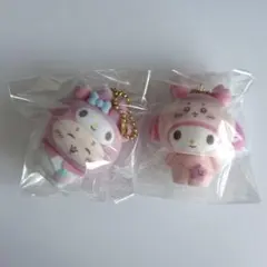 ちいかわ×サンリオ フロッキーマスコットチャーム 古本屋×マイメロ