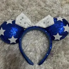 青い星とリボン付きカチューシャ