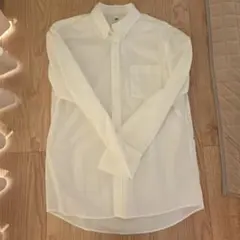 UNIQLO ホワイト　ボタンダウンシャツ L