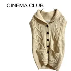 CINEMA CLUB ニットベスト カジュアル デート 重ね着 シンプル