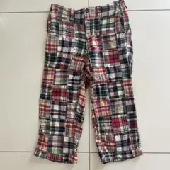 GapKids 半ズボン 150 マルチカラーパッチワークチェック柄パンツ