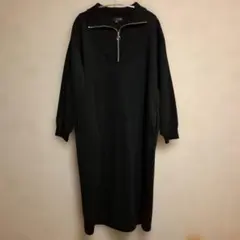 ♡新品未使用♡SUGAR SPOON♡ ブラック ハーフジップ ロングワンピース
