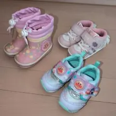 こどもくつまとめ売り　キッズシューズ12.5　長靴13.0 　アンパンマンのサムネイル