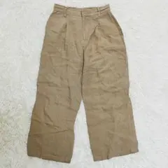 ポロラルフローレン ツータックスラックス 茶 レーヨン ウール 裾ダブル 90s ポロラルフローレン ツータックスラックス 茶 レーヨン ウール 裾