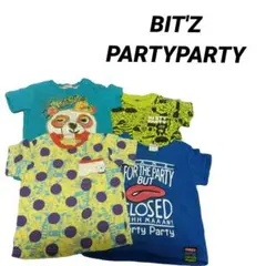 【USED】ビッツ パーティパーティ 半袖 Tシャツ 夏 4着セット保育園用のサムネイル