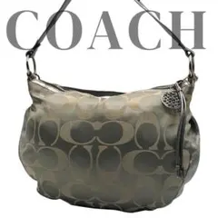 【美品】COACHコーチ　シルバー　ショルダーバッグ　ハンドバッグ　２WAY