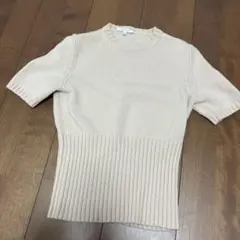 MaxMara リブ編み 半袖ニット S ベージュのサムネイル