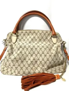 SAZABY サザビー モノグラム 2way バッグ ベージュ