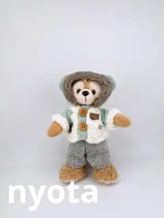 ダッフィー　ぬいぐるみバッジ　シークレットオブスノーウィーデイ