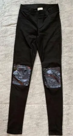 美品⭐︎ブラックデニム⭐︎スパンコール⭐︎164