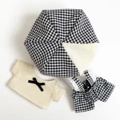 ぬい服 はぴぬい ちびぬい ちびスト 服 ベレー帽 チョコ リボンコーデ