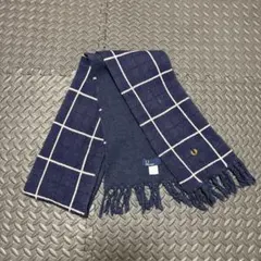 FRED PERRY フレッドペリー マフラー チェック柄 ネイビー