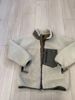 patagonia フリースジャケット XS クリーム/オリーブ