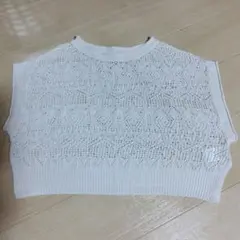 再値下げ致しました！ホワイト ニットベスト Mサイズ