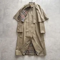 バーバリーズ　トレンチコート　ケープ　2way　ノバチェック　9　ベージュ　比翼