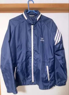 adidas ネイビー ナイロンジャケット ユーズド