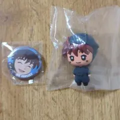 土井半助 にょきんと マスコットフィギュア&缶バッジのセット