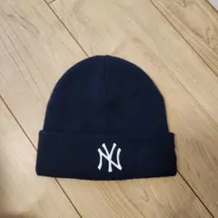 美品☆ニューエラ ニット帽 ネイビー　キッズ