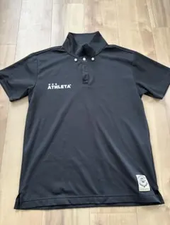 ATHLETA 黒 ポロシャツ Mサイズ バックプリント