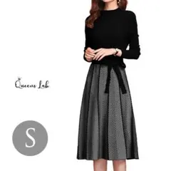 ニットワンピース ワンピース レディース ひざ丈 かわいい 春 秋 冬 ニット