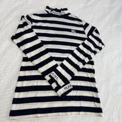 PEARLY GATES ストライプ タートルネックシャツ