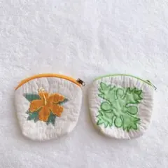Hawaiian Quilt ハワイアンキルト ポーチ2点 Hawaii限定