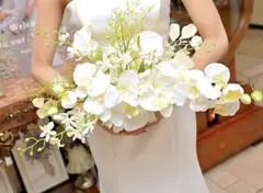 【美品】ウェディングブーケ　アーティシャルフラワー　前撮り　結婚式