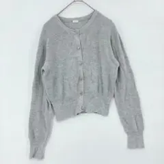 GU ジーユー グレー ボタン付き ニットカーディガン
