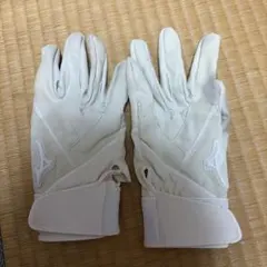 MIZUNO バッティンググローブ 両手用 ホワイトMサイズ