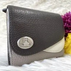 極美品✨ヴィヴィアンウエストウッド　3つ折り財布　ダブルフラップ　シルバーオーブ