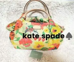 kate spade♠️花柄　素敵なフラワー　トートバッグ　キャンバス　外側美品