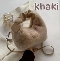 カーキ ファー ショルダーバッグ♡