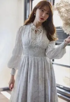 Herlipto♡Winter Floral Long-sleeve Dress