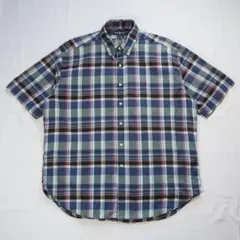 90s Ralph Lauren Blake 半袖シャツ XL ブルー